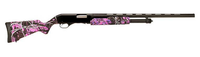 Savage Stevens 320 Field Grade Muddy Girl Compact Shotgun 20ga 3" Chamber 5rd Capacity 22" Barrel Pink Camo