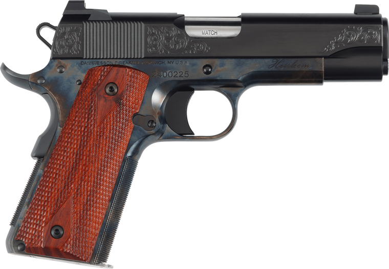 Dan Wesson 01779 Heirloom 2024 45 ACP 8+1 4.25" Stainless Steel Barrel Blued Serrated Carbon Steel Slide Black Steel Frame