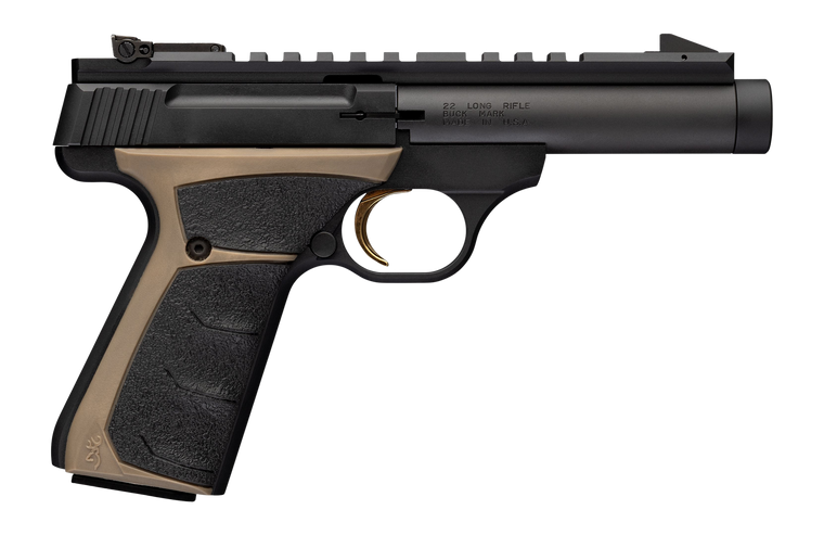 Browning 051614490 Buck Mark Field Target 22 LR 10+1 4.40" Matte Black Bull Threaded Barrel Picatinny Rail Receiver Matte Black