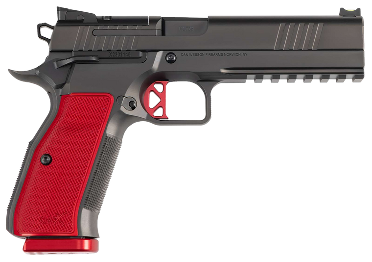 CZ USA Dan Wesson DWX Handgun 9mm Luger 19rd Magazine 5" Barrel Black with Red Grips
