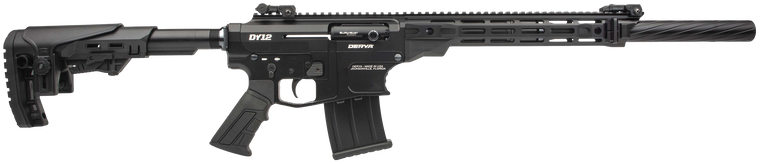 Derya Firearms DY1218US Namlu DY12 12ga Semi Auto 3" 5+1 18" Black Melotine Threaded Barrel Black Anodized Aluminum Receiver
