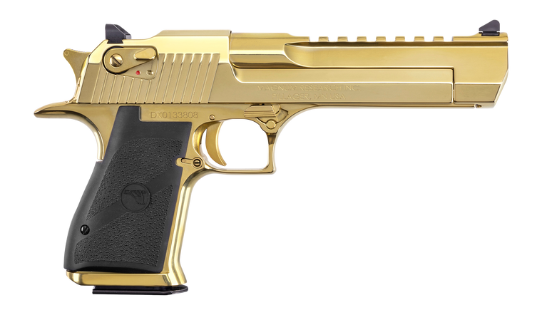 Magnum Research DE357ZNG Desert Eagle Mark XIX 357 Mag 9+1 6" Picatinny Rail Barrel Gold Zirconium Nitride Serrated Slide & Frame