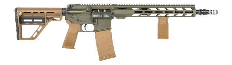 Patriot Ordnance Factory 02549 P-15 Base SMU 300 Blackout 30+1 13.75" Black Nitride Match Grade Barrel Olive Drab Cerakote