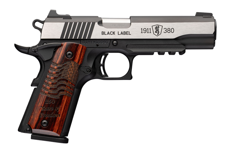 Browning 051124492 1911 Black Label Medallion Pro 250 Full Size Frame 380 ACP 8+1 4.25"