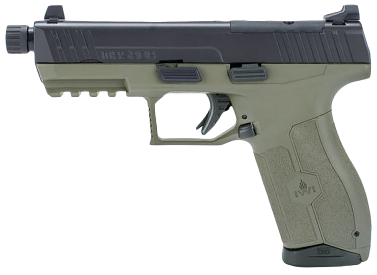 IWI MASADA Pistol with Threaded Barrel 9mm 4.6 in. OD Green 17 rd. Night Sights
