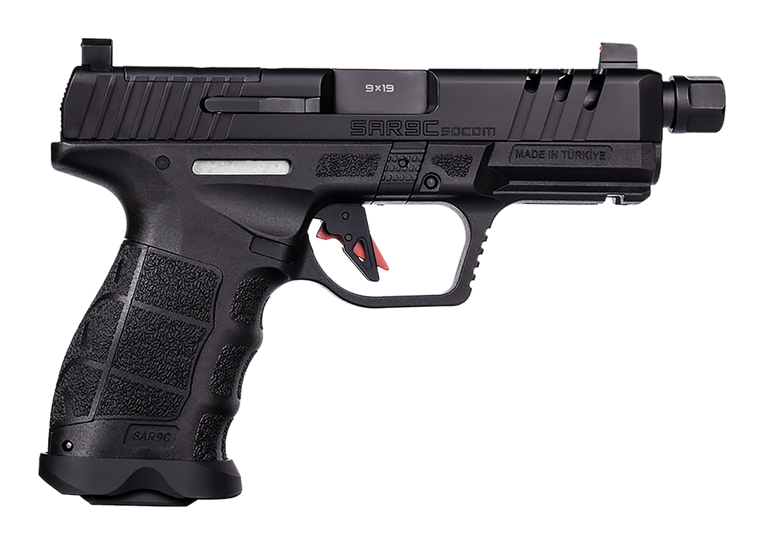 SAR USA SAR9CSOCOMBL SAR9 C Compact Frame 9mm Luger 21+1 4" Black Steel Barrel Black Steel Optic Ready/Ported/Serrated Slide