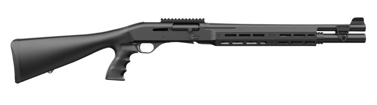 Retay 724 Patrol w/Aluminum Forend Pistol Grip Shotgun 12ga 3" Chamber 4rd Capacity 18.5" Barrel Black Synthetic Matte Finish
