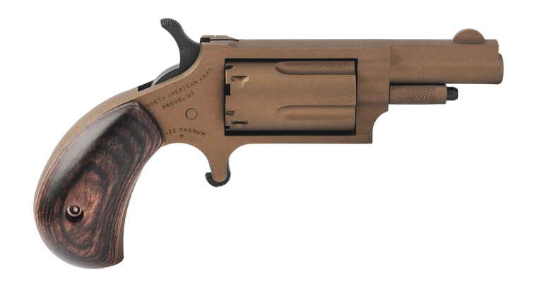 NAA Bootlegger Handgun .22 WMR 5rd Capacity 1.63''Barrel Burnet Bronze Finish w/Dark Walnut Grips