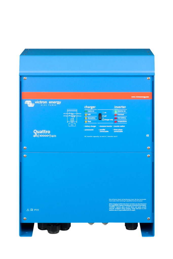 QUA483100102 Quattro 48/10000/140-100/100 120V VE.Bus (UL 1741) Victron Energy
