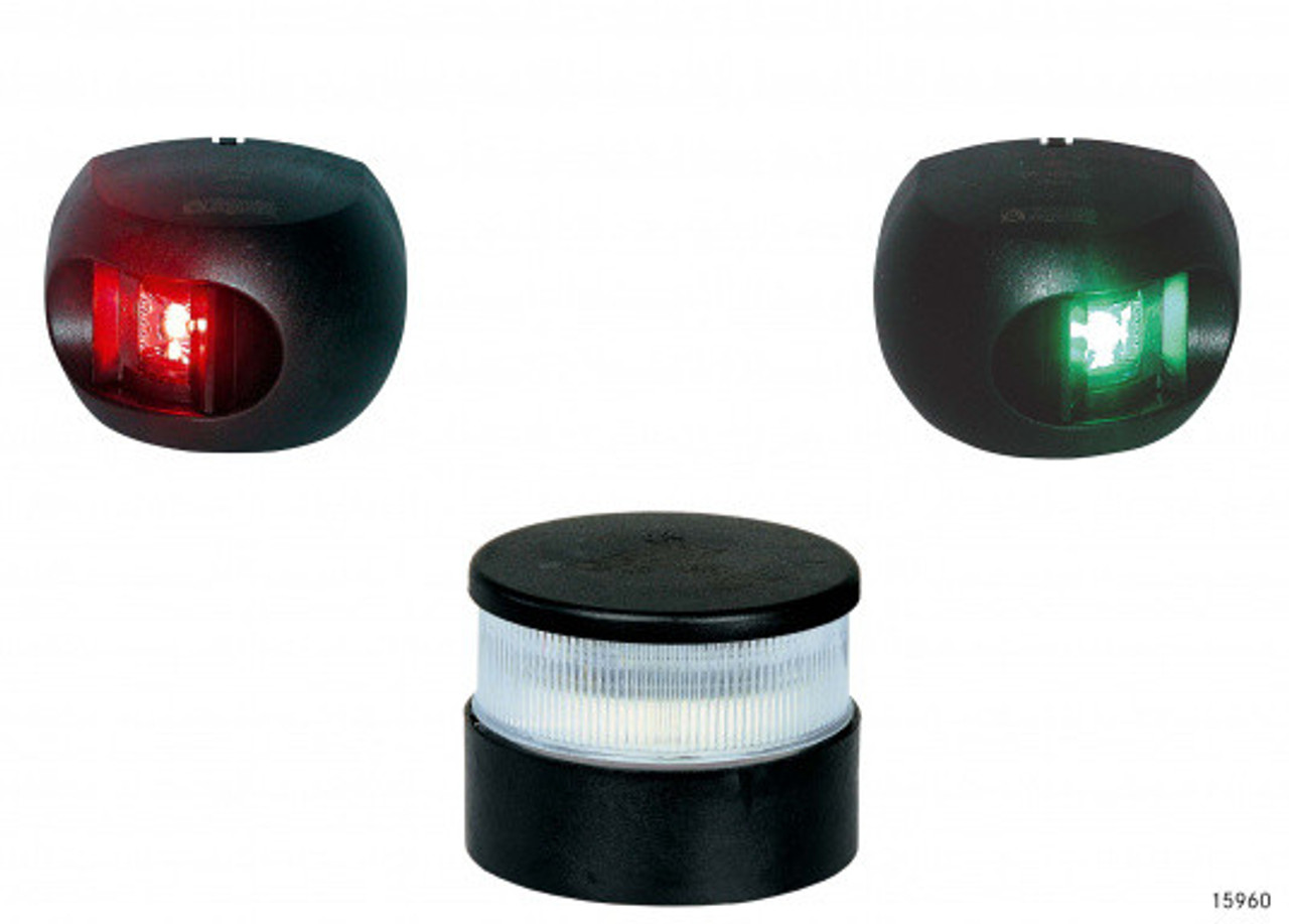 AQUA SIGNAL Series 34 LED Navigation Lights Set / black housing PN 3899500001 MALAYSIA INDONESIA THAILAND VIETNAM SINGAPORE LAOS CAMBODIA BRUNEI PHILIPPHINES