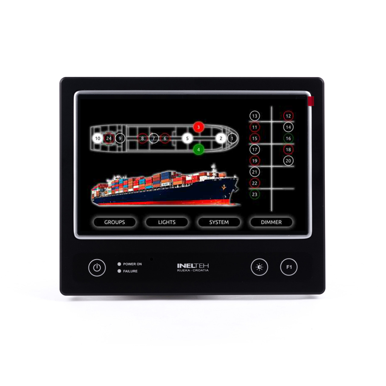 INELTEH TOUCHSCREEN PANEEL NAVIGATIEVERLICHTING ITNSL PN 02-04-200