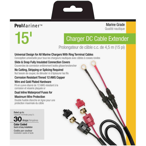 PROMARINER 15' Charger DC Cable Extender PN 51815 MALAYSIA INDONESIA VIETNAM SINGAPORE THAILAND Philippines