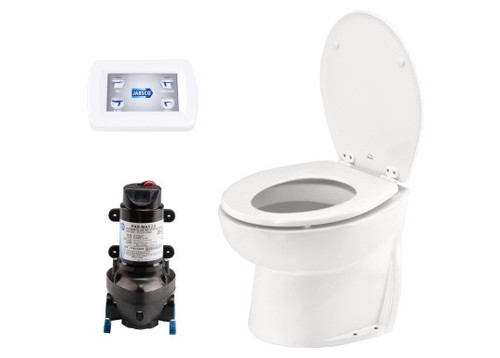 JABSCO DELUXE FLUSH Electric Marine Toilet / 12 V / comfort size / seawater pump  PN  58260-1012 MALAYSIA,INDONESIA,THAILAND,SINGAPORE,VIETNAM,CAMBODIA,LAOS,PHILIPPINES