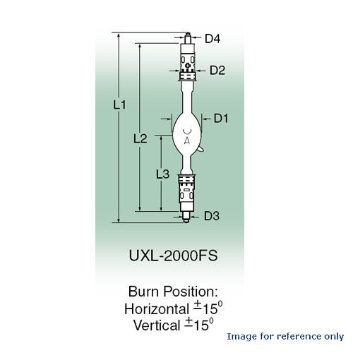 USHIO 2000W 29V Searchlight Projection UXL Series Xenon Short Arc Lamp PN 5001063 UXL-2000FS Malaysia,Indonesia,Thailand,Vietnam,Singapore,Philippines,Laos,Cambodia