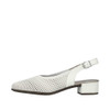 SLING BACKCLOSED TOE PERF SANDAL WHITE 47066-80