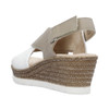 WIDE BAND X-OVER BS WEDGE SANDAL WHITE/CLAY 61975-62