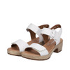 HEEL WOOD LOOK SANDAL VELCRO BS WHITE D0N52-80