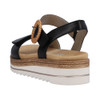 BS SANDAL VELCRO LOW WEDGE BLACK D0Q52-00