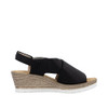 WIDE BAND X-OVER BS WEDGE SANDAL BLACK 61975-00