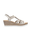 ELASTIC STRAP CENTRE JEWEL WEDGE BEIGE-GOLD 619B2-60