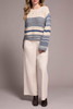 BOAT NECK STRIPE SWEATER 2326O-8131