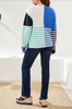 BOAT NECK SWEATER MULTI STRIPE/COL BLOCK 2338O-8077