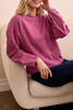 CREW NECK FLEECE TOP APPLIQUE DTL 5986O-5082