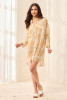 LS BTN FRONT PRINT SHIRT DRESS 2469O-8370