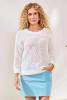 3/4 SLV SWEATER W/OPEN STITCH DTL 3037O-8077