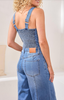DENIM JUMPSUIT ADJ STRAPS/SMOCKING 6078O-3111(6078O3111)