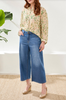 AUDREY PLEATED CROP WIDE JEANS 6189O-4984