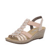 STRETCH SANDAL WEDGE CENTRE FAN ROSEGOLD 62436-31