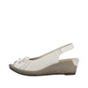 SLINGBACK WEDGE PERF SANDAL PORCELAIN 624H1-60