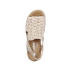 SLIP ON SANDAL ELASTIC WEDGE BEIGE/SILVER 62741-60