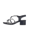 STRAPPY ELASTIC RHINESTONE SANDAL BLACK  64970-00