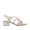 STRAPPY ELASTIC RHINESTONE SANDAL BEIGE-GOLD  64970-60