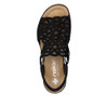 SLIP ON LACEY PERF WEDGE SANDAL BLACK 67465-00