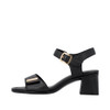 VELCRO STRAP DRESS SANDAL BLOCK HEEL BLACK D1K54-00