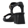 VELCRO STRAP DRESS SANDAL BLOCK HEEL BLACK D1K54-00