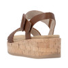 2 STRAP WOVEN BS CORK WEDGE SANDAL MUSKAT D1N56-24