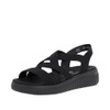 SPORTY SANDAL ELASTIC WOVEN STRAPS BS BLACK D3L52-00