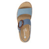 VELCRO BACKSTRAP SANDAL W. BUCKLE AQUA/JEANS R6853-15