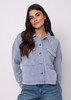 NARA DENIM LOOK FRENCH TERRY LS JACKET 57F036SO