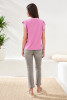 MIXED MEDIA RUFFLE SLV V-NECK SOLID TOP 6131O-4791