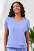 SS KNIT TOP W/PKTS SOLID 6167O-5032