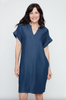 CAP SLEEVE DRESS TENCEL W/POCKETS R4362