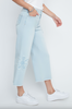 CROPPED WIDE LEG W/FLOWER R11057D