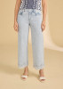 PULL ON WIDE ANKLE SCALLOP EDGE DENIM 2125669