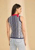 SLVLS JACQUARD SWEATER WHT/NAVY 1102403
