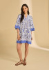 BELL SLV V NECK PRINT DRESS 7787864